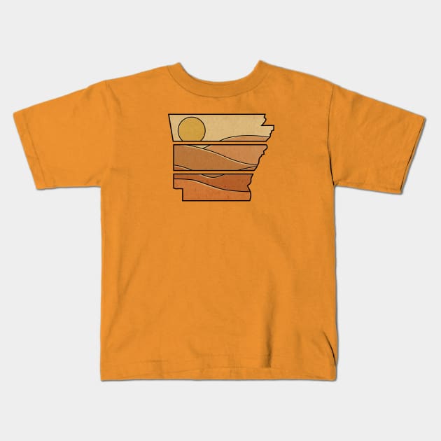 Arkansas Fall Colors Kids T-Shirt by rt-shirts